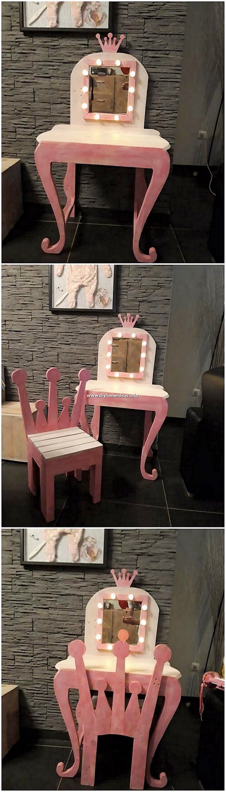 Pallet Dressing Table and Chair