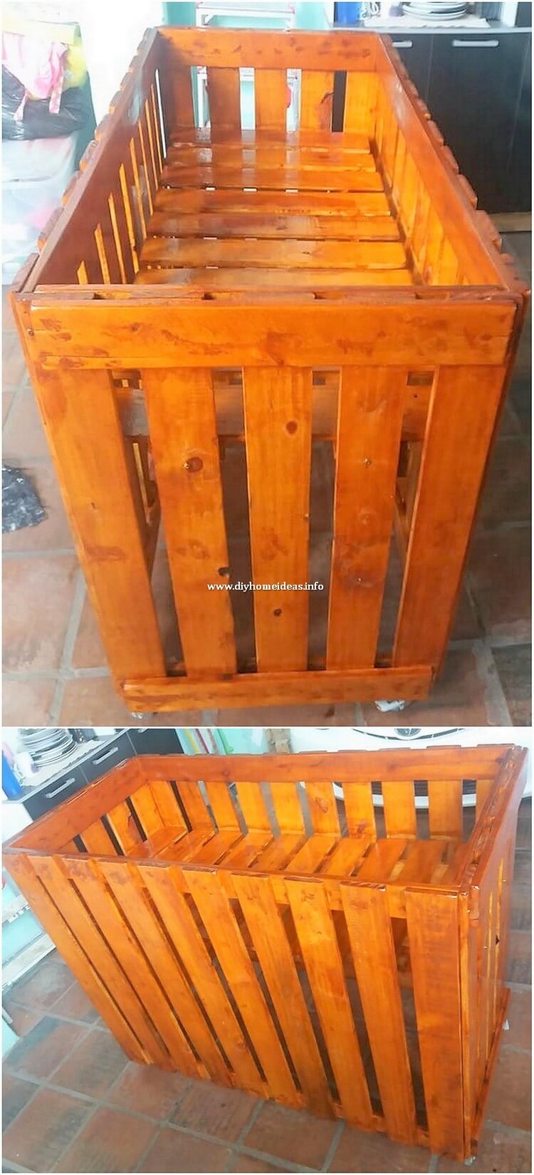 Pallet Babies Bed on Wheels