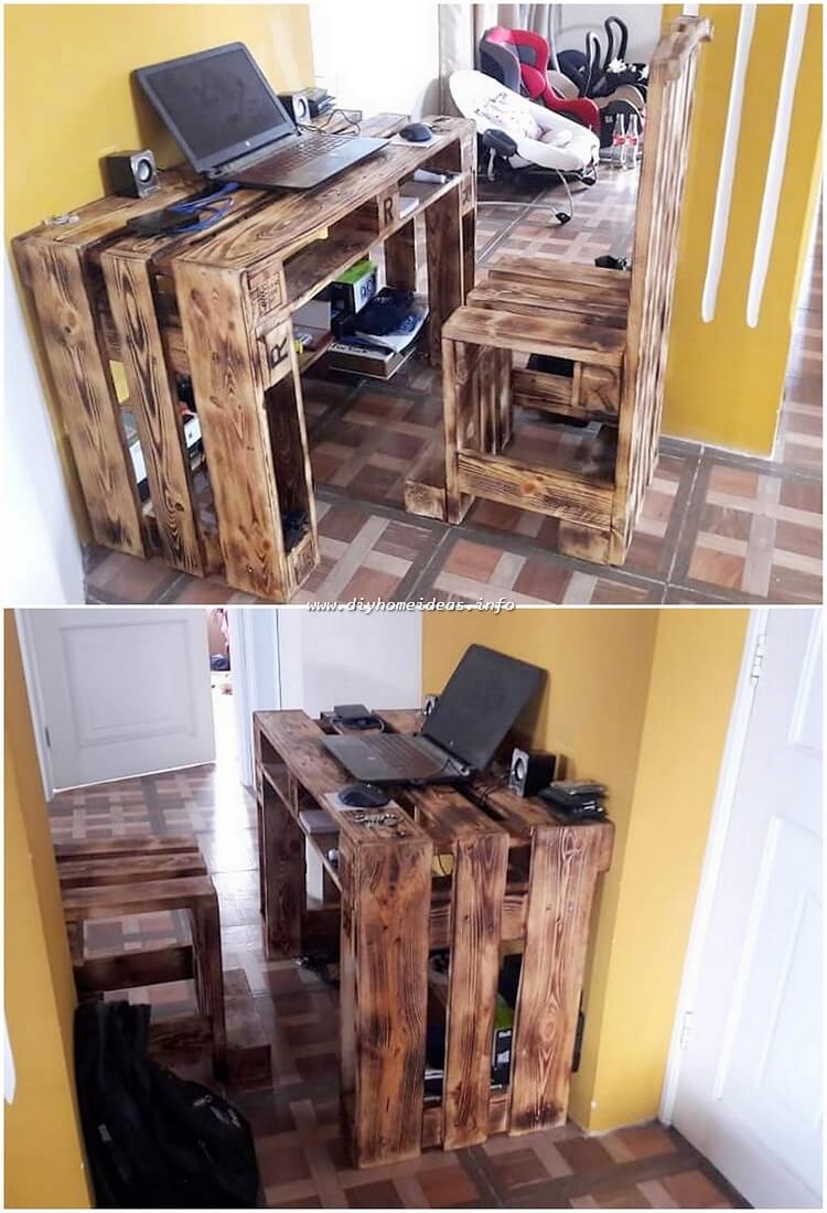 Pallet Study Table and Chair