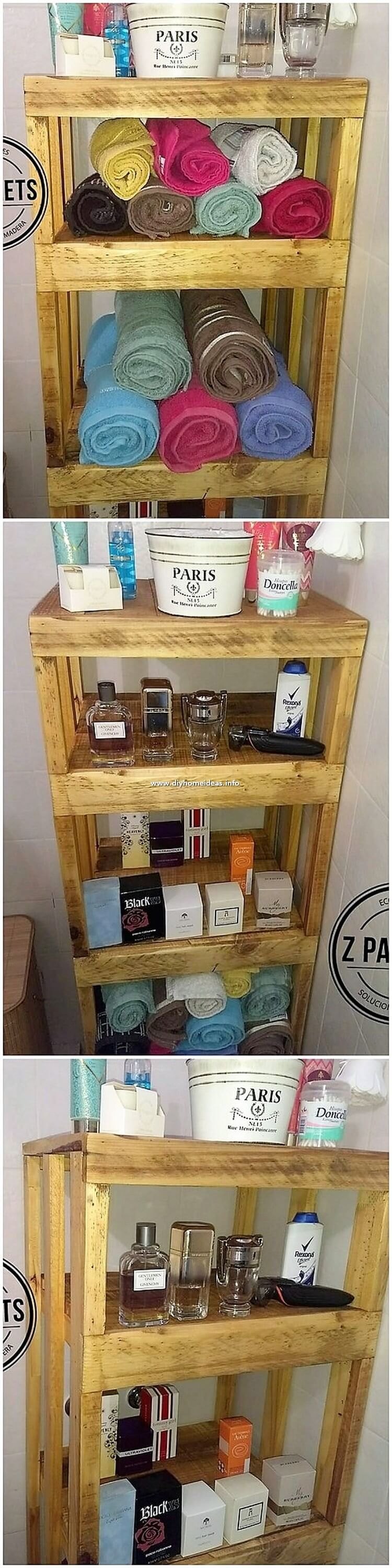 Pallet Bathroom Shelf