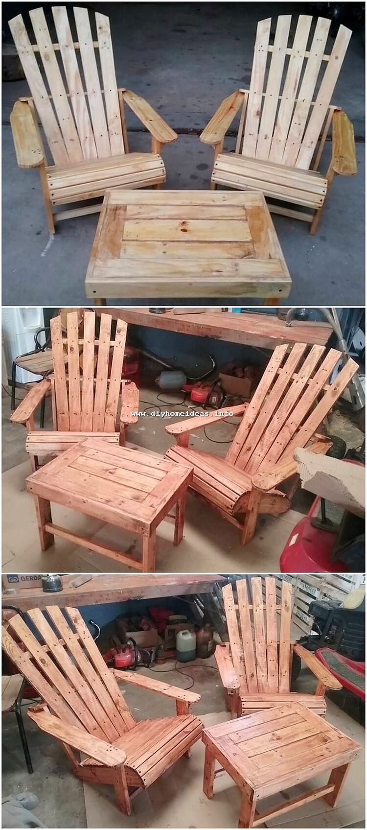 Pallet Chairs and TAble