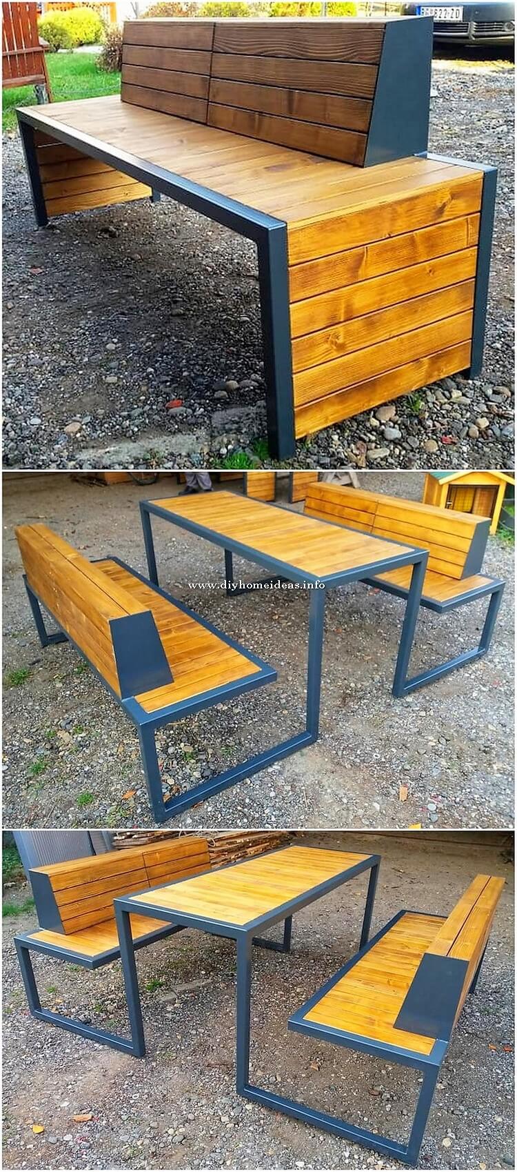 Wood Pallet Benches and Table
