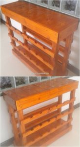 Wood Pallet Shelving Table