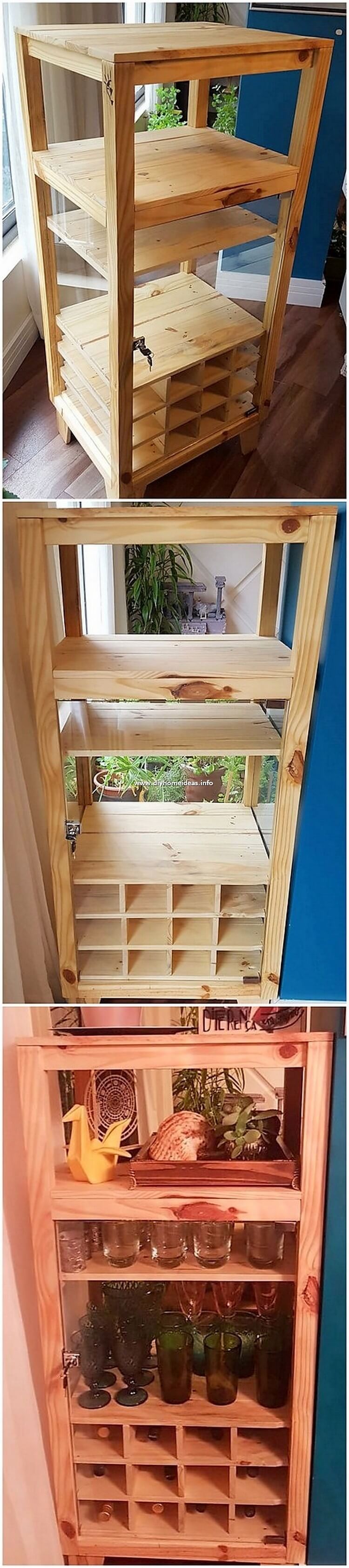 Wooden Pallet Shelving Table