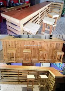Pallet Counter Table and Stools