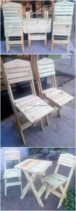 Pallet Folding Chairs and Table