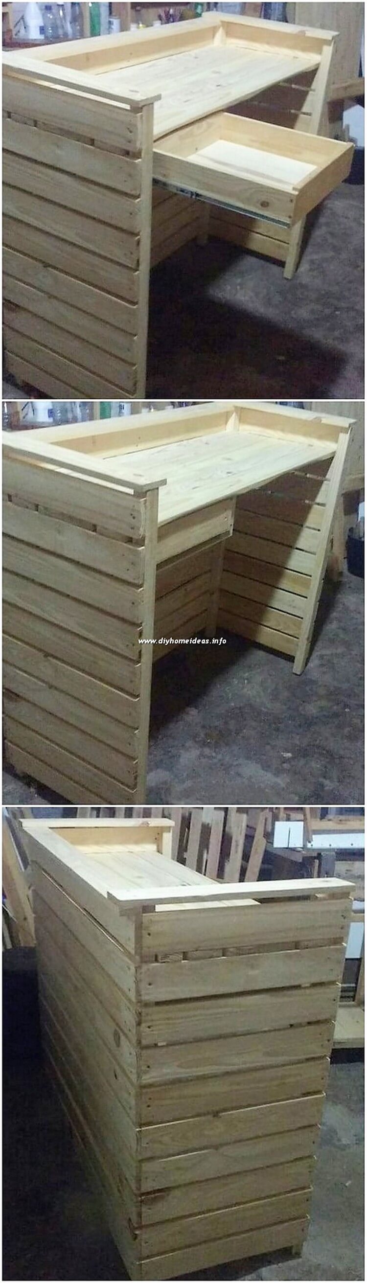 Pallet Counter Table with Drawer