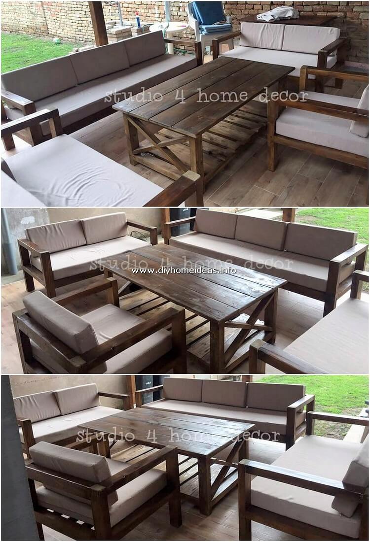 Pallet Outdoor Couch and Table