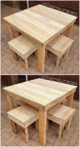 Pallet Table and Stools
