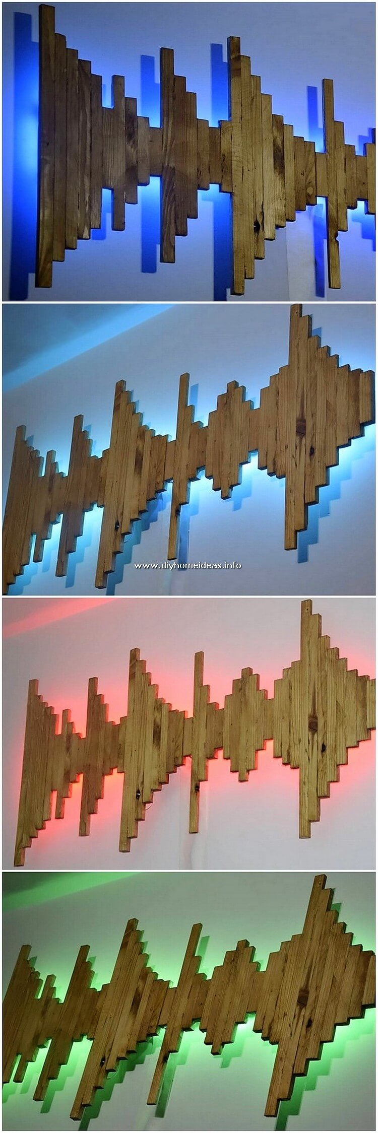Pallet Wall Decor with Lights