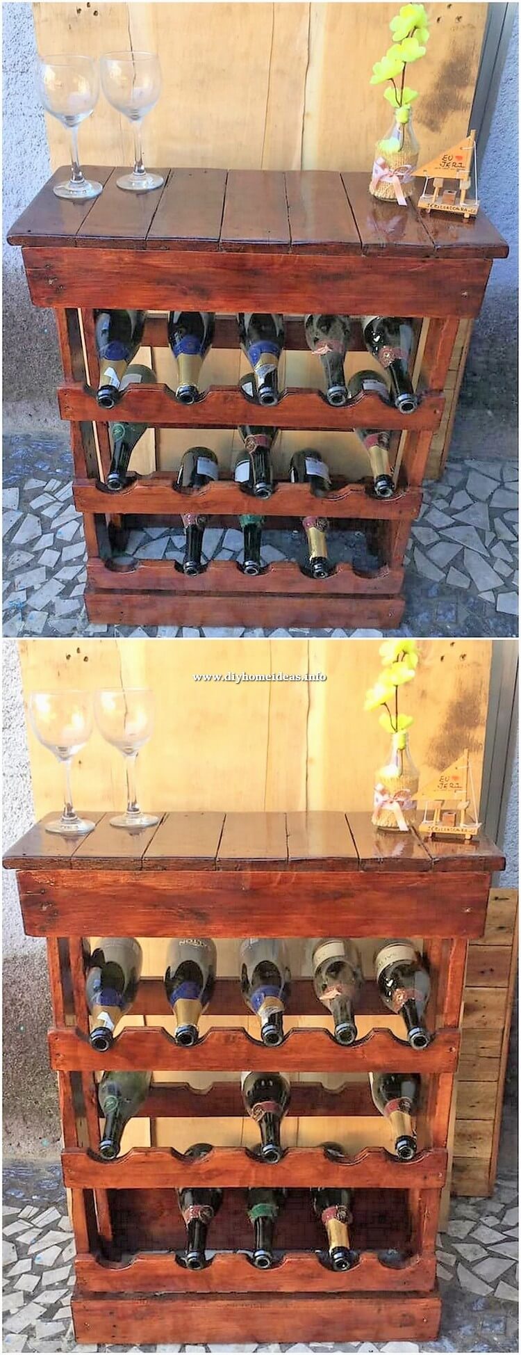 Pallet Wine Rack Table