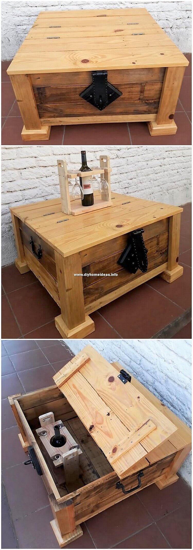 Pallet Table with Storage