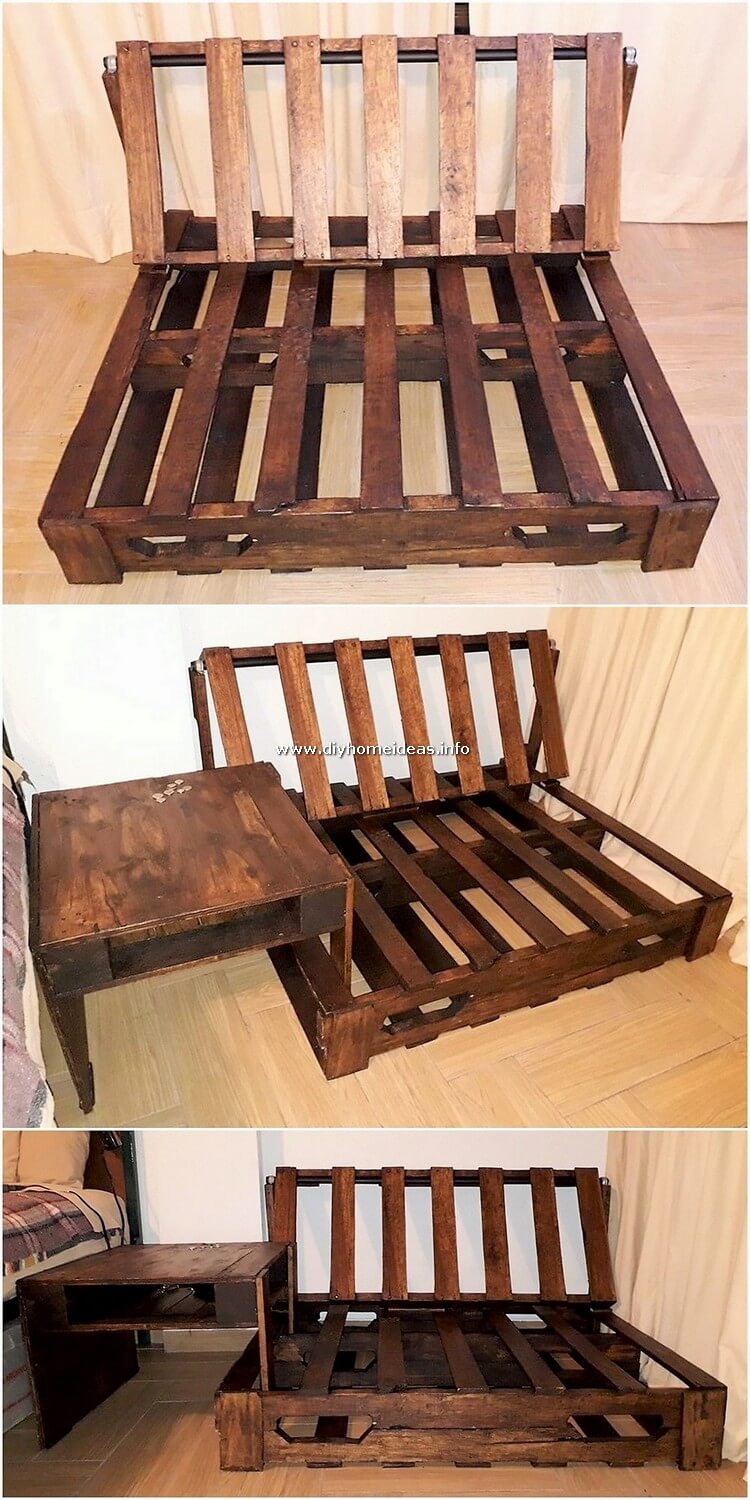 Pallet Bench with Side Table