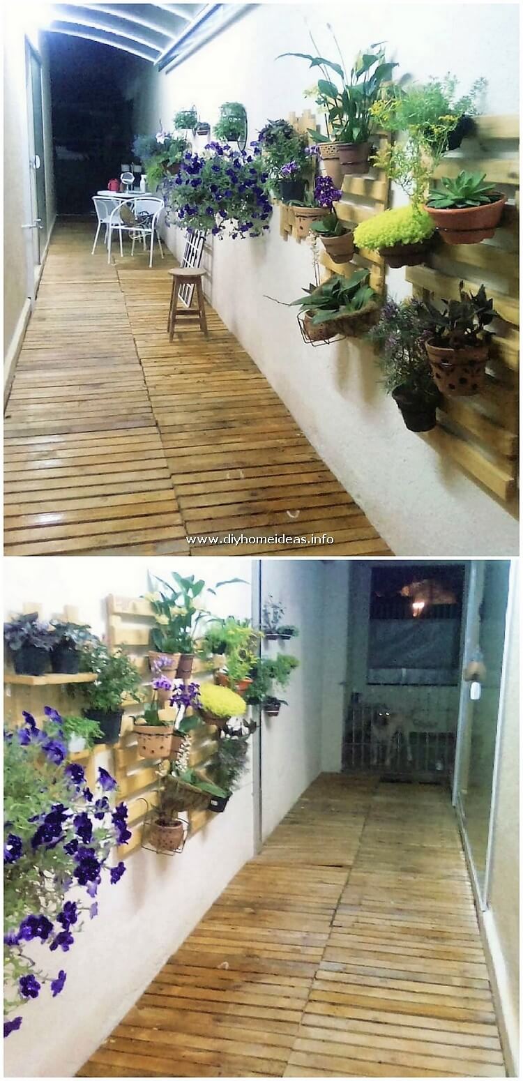 Pallet Floor and Wall Planters