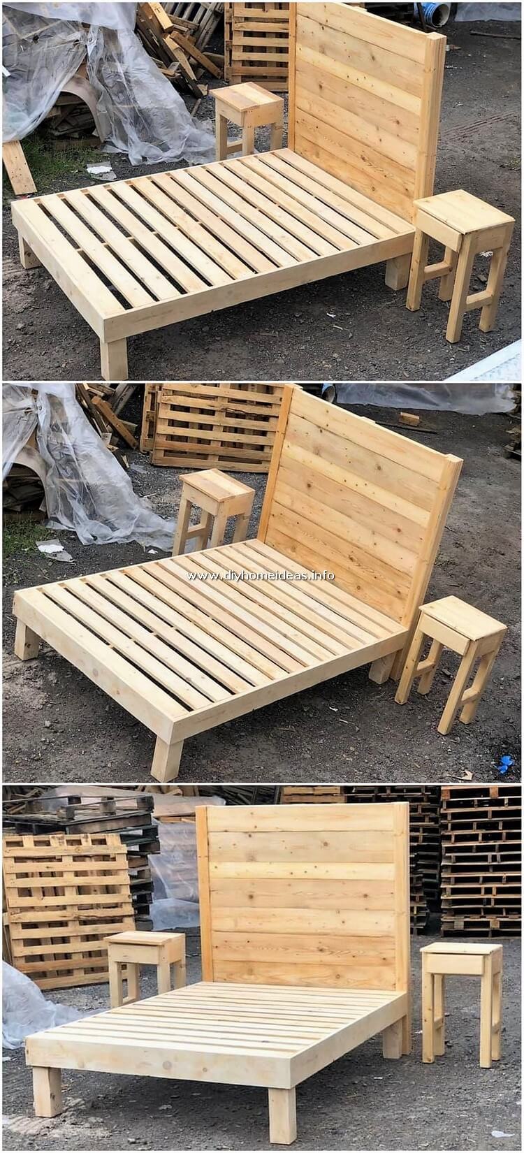 Pallet Bed and Side Tabels