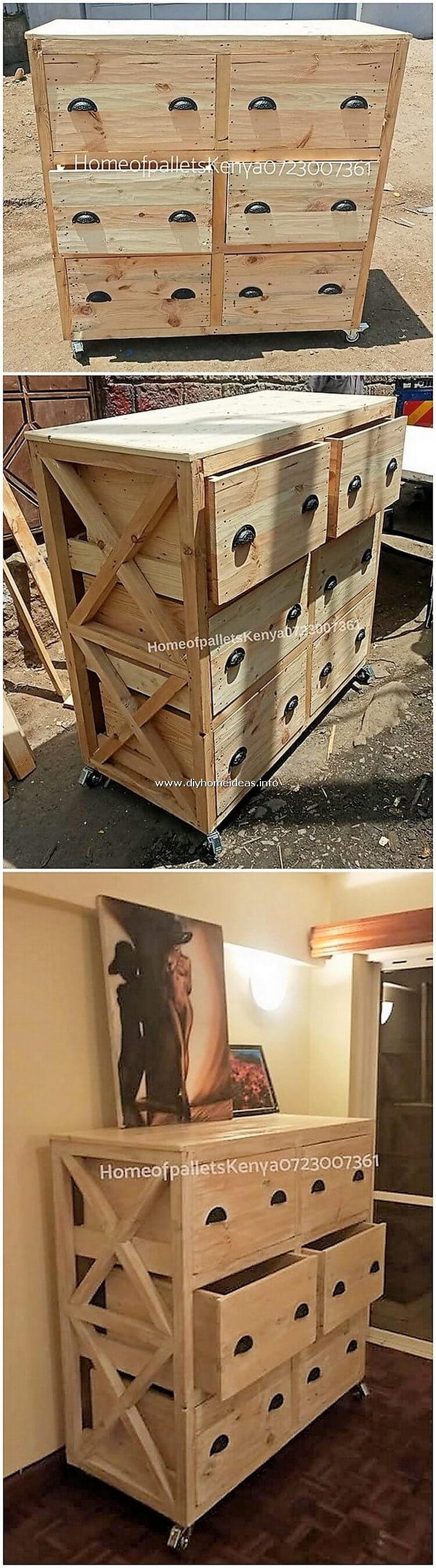 Pallet Cabinet or Chest of Drawer