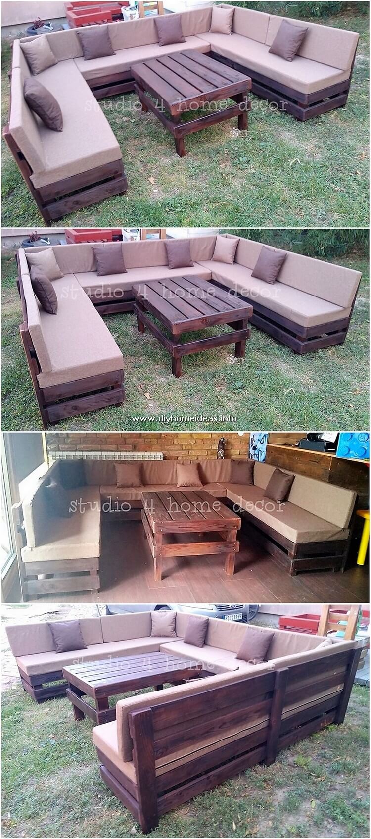 Pallet Couch and Table Set